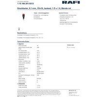 RAFI 1.15.106.301/0313 Drucktaster 24V 0.5A tastend (L x B x H) 11 x 11 x 32mm 1St. von Rafi