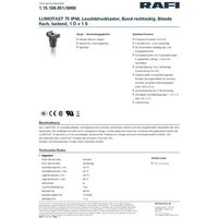 RAFI 1.15.108.051/0000 LUMOTAST 75 Leuchtdrucktaster 230V 4A tastend (L x B x H) 24 x 18 x 49mm IP40 von Rafi