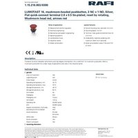 RAFI 1.15.216.003/0300 LUMOTAST 16 Pilzdrucktaster Drehentriegelung RAFI 1.15.216.003/0300 LUMOTAST 16 Pilzdrucktaster Drehentriegelung von Rafi