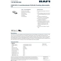 RAFI 1.22.392.392/2200 LDT091 Leuchtdrucktaster 24V 0.5A tastend (L x B x H) 123.2 x 40 x 35.6mm 1St von Rafi
