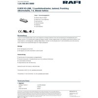 RAFI 1.24.100.001/0000 E-BOX IO-LINK Leuchtdrucktaster tastend (L x B x H) 123.2 x 40 x 35.6mm 1St. von Rafi