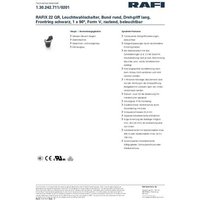 RAFI 1.30.242.711/0201 RAFIX 22 QR Leuchtwahlschalter 1 x 90° von Rafi