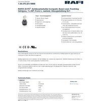 RAFI 1.30.275.221/0800 RAFIX 22 FS+ Schlüsselschalter 1 x 90° von Rafi