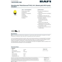 RAFI 1.69.010.003/1400 Meldeleuchte Gelb 24V RAFI 1.69.010.003/1400 Meldeleuchte Gelb 24V von Rafi