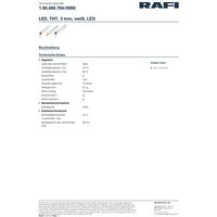 RAFI 1.90.690.794/0000 LED bedrahtet Kalkweiß 3mm 30mA 3.2V von Rafi