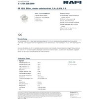 RAFI 3.14.100.506/0000 DT152 Drucktaster 35V 0.25A tastend (L x B x H) 15 x 15 x 9.7mm von Rafi