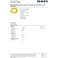 RAFI 5.76.204.111/0400 Kennzeichnungsschild (Ø x H) 60mm x 1mm von Rafi