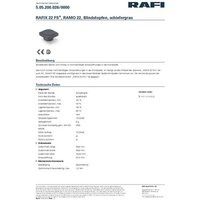 RAFI RAFIX 22 FS+ Blindverschluss (L x B x H) 29.8 x 29.8 x 18.25mm von Rafi