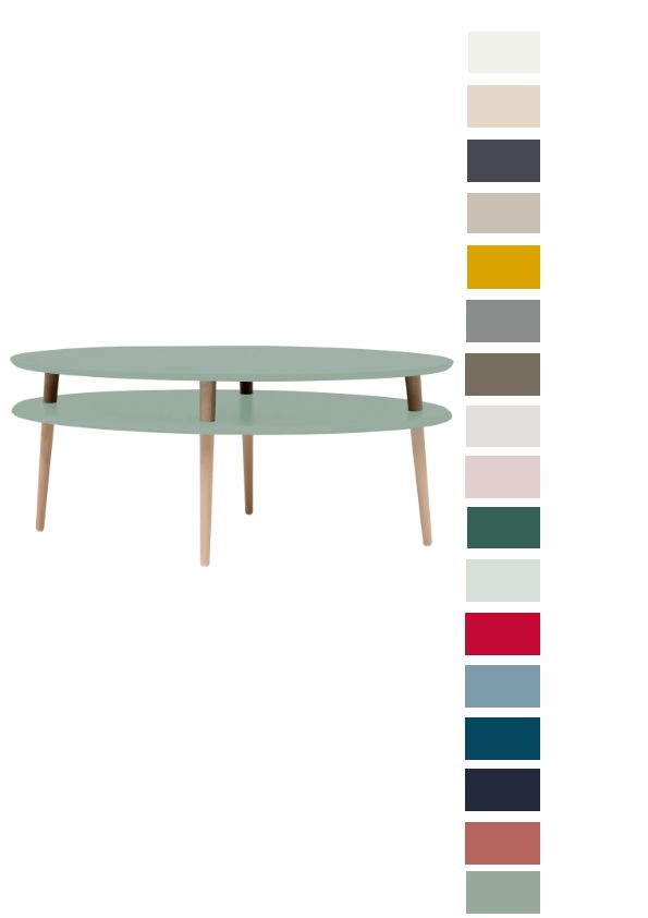 Couchtisch Beistelltisch Sofatisch Coffee Table Wohnzimmertisch Kaffeetisch Oval von Ragaba