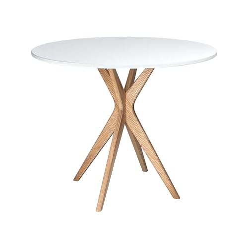 JUBI Runder Esstisch 90cm Weiss von RAGABA
