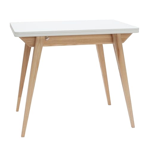 RAGABA Esstisch Envelope, ausklappbar B90/130 x H76 x T65 cm, für 4 bis 6 Personen, mit einem Fach 84 x 46 x 7 cm unter der Tischplatte, FSC-Holz, ideal für Küche oder Esszimmer von RAGABA