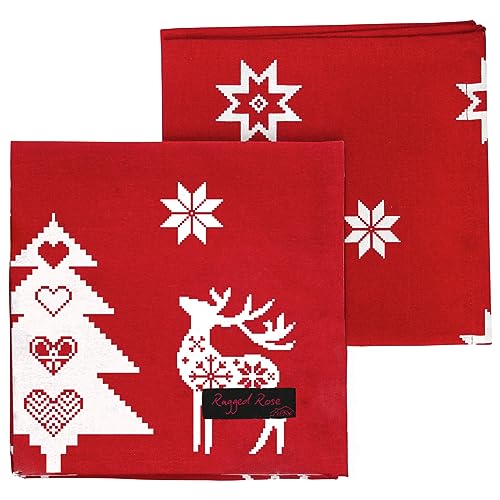 Ragged Rose Natalie Xmas Servietten, rot, 4 Stück Ragged Rose Natalie Xmas Servietten, rot, 4 Stück von Ragged Rose