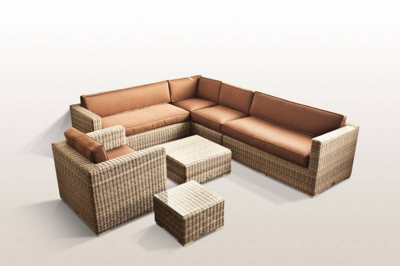 Ragnarök Möbel-Design Gartenlounge-Set Narvik, (Set, Ecklounge, Polyrattan, Alu), Sitzpolster ca. 16 cm dick und haben 2 intergrierte Härtegrade von Ragnarök Möbel-Design