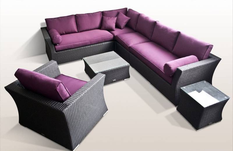 Ragnarök Möbel-Design Gartenlounge-Set Wotan, (Set, Ecklounge, Alu, Polyrattan), Ecksofa bestehend aus 4 einzelenen Elementen, extra breite Armlehnen von Ragnarök Möbel-Design
