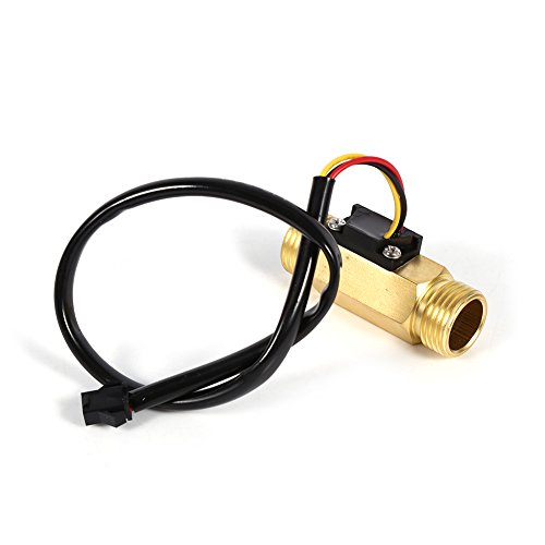 1Pc Wasserdurchflusssensor Schalter G1/2 "Kupfer Hall Effekt Flüssigkeitsschalter Durchflussmesser 1-30L/min für Warmwasserbereiter Wasserdurchflussmessgerät von Raguso