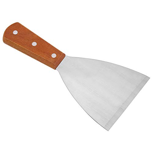 Grillplatte Schaber Edelstahl Kochspachtel Multifunktionsspatel Antihaft-hitzebeständiges Spatel Kochwerkzeug für Grill Beefsteak Cake von Raguso