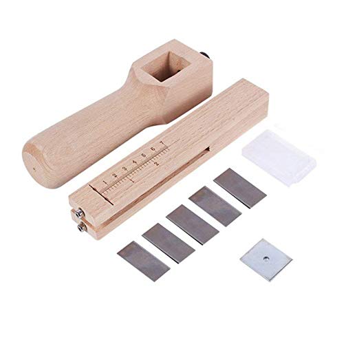 Holz Lederschneider Verstellbarer Riemen Gürtelschneider DIY Craft Tool Mit 5 Klingen von Raguso