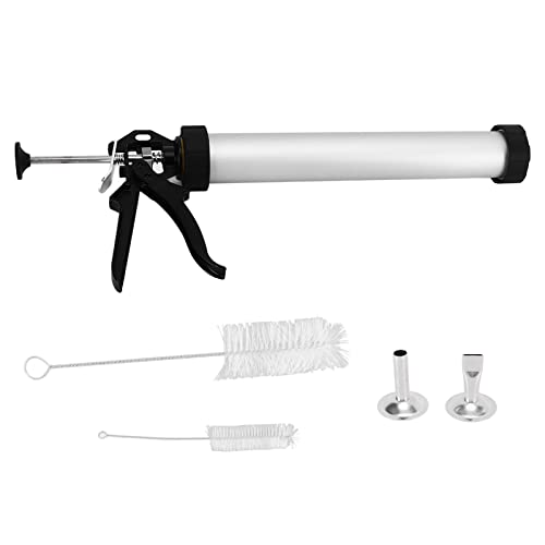 Jerky Gun 15 Zoll Beef Stick Maker Leicht zu Reinigende Aluminiumlegierung Edelstahl Beef Gun Cooking Tool Set Kit mit Runder Flachdüse Jerky Gun 15 Zoll Beef Stick Maker Leicht zu Reinigende Aluminiumlegierung Edelstahl Beef Gun Cooking Tool Set Kit mit Runder Flachdüse von Raguso
