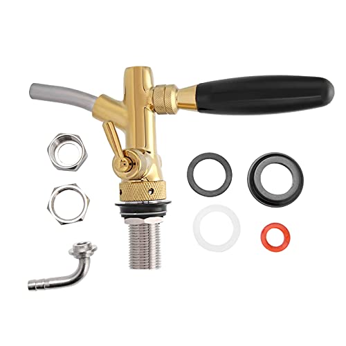 Raguso G5/8 Zapfhahn Bierfass Edelstahl Zapfhahn Bierfass Spender Wasserhahn Faucet Homebrew Bar Party(golden) von Raguso