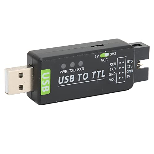 Raguso Industrieller USB-zu-TTL-Adapter, FT232RL, 300 bps-3 Mbit/s, 3 LED-Anzeigen, Computerzubehör für Linux für Android von Raguso
