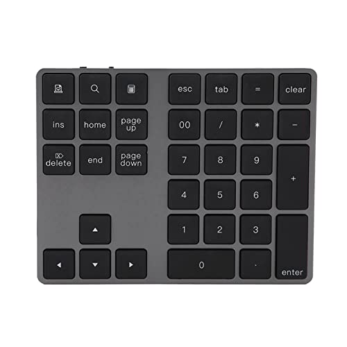 Raguso Numpad, langlebiges numerisches Tastenfeld, 34 Tasten, praktisch, schwarz, mit USB-Kabel für Computer und Laptops von Raguso