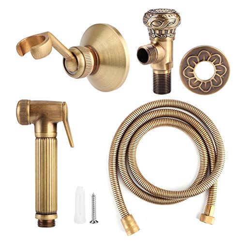 Raguso Retro Kupfer Bidet Set Vintage Messing Hand Bidet Kopfhalterung Schlauch Kit Bidet Kit für Badezimmer von Raguso