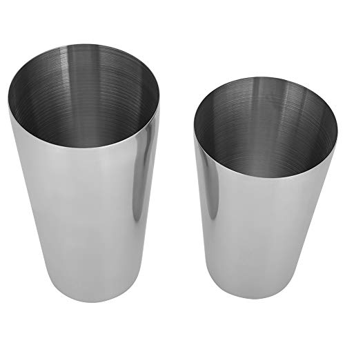 Raguso Shaker Glas 304 Edelstahl 2-teiliger Cocktail Shaker Cocktail Shaker Barkeeper Messbecher Bar Zubehör für Bar(Silber) von Raguso