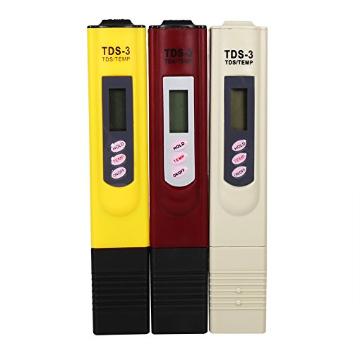 Raguso Wasser TDS Messgerät TDS Meter 0-9990 PPM Temp für Trinkwasser zu Hause(White) von Raguso