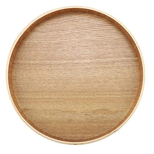 Rundes natürliches Holztablett Kaffee Snack Essen Mahlzeiten Transfer Tablett Mehrzweck-Serviertablett für Cafe Restaurant Hotel Home Shop 4 Größen erhältlich(24cm) von Raguso