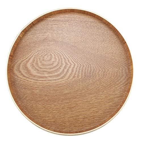 Rundes natürliches Holztablett Kaffee Snack Essen Mahlzeiten Transfer Tablett Mehrzweck Serviertablett für Cafe Restaurant Hotel Home Shop 4 Größen erhältlich(30cm) von Raguso