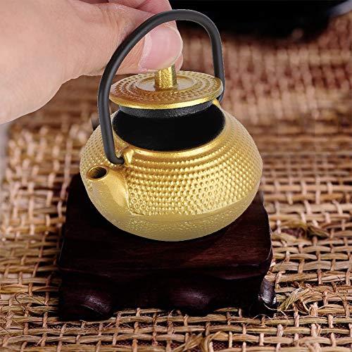 Teekanne Eleganter Teekessel Rutschfeste Teekanne aus Gusseisen Exquisite Mini-Teekanne im japanischen Stil für die Wohnküche von Raguso