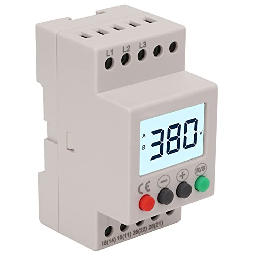 Überspannungsschutz, Volt Stromschutzgerät LCD Digitalanzeige Hohe Genauigkeit AC 380 V für Leistung von Raguso