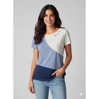 Ragwear Kurzarmshirt "MINT BLOCK O" mit Logo-Patches an Saum und Ärmel von Ragwear