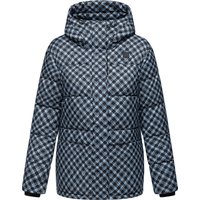 Ragwear Steppjacke "Wikesh Print" mit Kapuze Wasserdichte Damen Winterjacke mit Hahnentritt-Muster von Ragwear