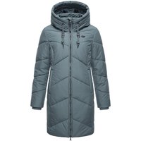 Ragwear Steppmantel "Novista" Stylischer Wintermantel mit zick zack Muster und großer Kapuze von Ragwear