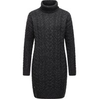 Ragwear Strickkleid "Janna" Ohne Taschen warmes Zopfstrick-Midikleid mit breitem Rollkragen von Ragwear