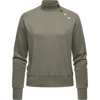 Ragwear Sweatshirt "Majjorka Solid", Damen Langarmshirt mit Rippbündchen und Zierknöpfen von Ragwear