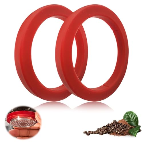 Raheem 2 Stück Dichtung O-Ring für E61 Espressomaschinen E91 E92 E97 E98, Bianchi, Ascaso, Azkoyen, Brasilia, Gaggia Baby, Classic, NewBaby Brühkopfdichtung Kaffeemaschine ø 73 x 57 x 8 mm(Rot) von Raheem