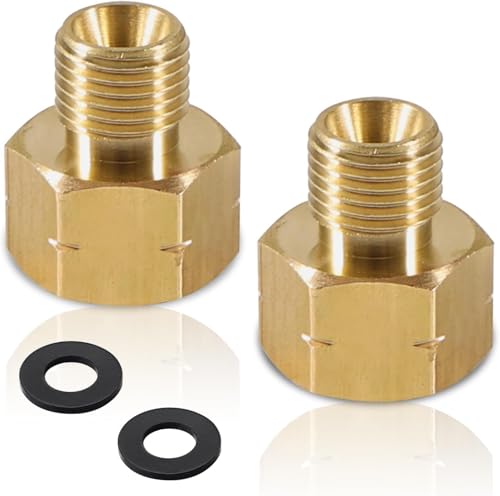 Raheem 2 Stück Gas Adapter Set 1/4" AG zu 3/8" IG LPG Gasschlauch Verbinder für Gasherde und Camping Messing mit Dichtungen zuverlässige Verbindung für Ihre Outdoor-Aktivitäten Raheem 2 Stück Gas Adapter Set 1/4" AG zu 3/8" IG LPG Gasschlauch Verbinder für Gasherde und Camping Messing mit Dichtungen zuverlässige Verbindung für Ihre Outdoor-Aktivitäten von Raheem