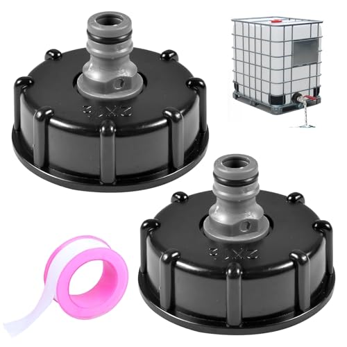 Raheem 2 Stück S60x6 IBC Adapter Kappe 1/2" Grobgewinde Schnuller-Ventiladapter IBC Container Zubehör für IBC Tankanschluss Ersatzventilanschlüsse Wassertanks Regenwassertanks Gartenschlauch-Anschluss Raheem 2 Stück S60x6 IBC Adapter Kappe 1/2" Grobgewinde Schnuller-Ventiladapter IBC Container Zubehör für IBC Tankanschluss Ersatzventilanschlüsse Wassertanks Regenwassertanks Gartenschlauch-Anschluss von Raheem