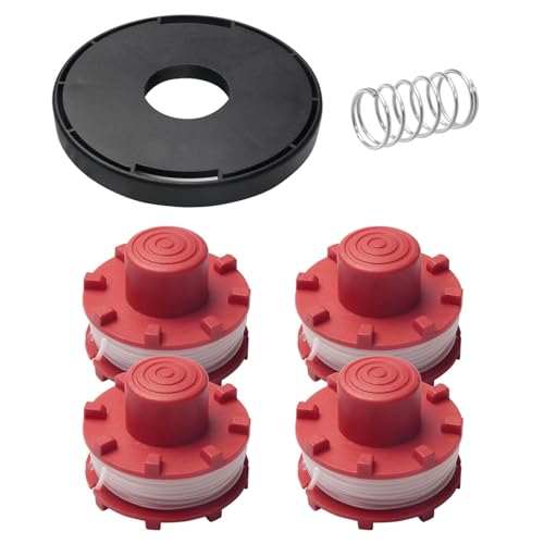 Raheem Ersatzfadenspule Zubehör für Einhell GE-CT 36/30Li E, Trimmer Ersatzfadenspule Rasentrimmer-Zubehör 3405096 (4 x Ersatzspule,1 x Spulenkappenabdeckung, 1 x Feder) von Raheem
