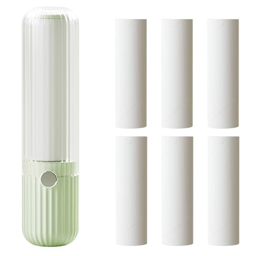 Raheem 7 Stück Mini Fusselrolle Kleidung Wiederverwendbare Fusselrolle Portable Lint Roller Tragbare Fusselrolle Kleiderroller Fusselroller für Kleidung Sofa Tierhaare (7 Rollen mit 1 Abroller) von Raheem