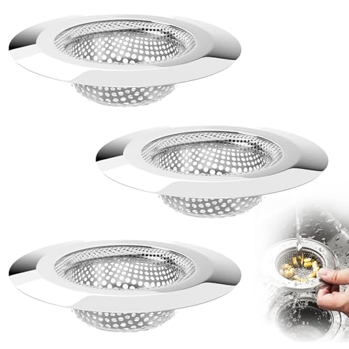 Raheem 3 Stück Abflusssieb, Siebkörbchen Spüle, Abflusssieb Dusche, Waschbecken Siebeinsatz, Spülbecken Sieb 5.5X 3.3x1.5 cm 2.17X1.30 X 0.59 Inch ﻿ von Raheem