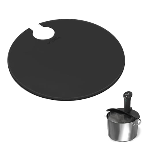 Raheem Sous Vide Deckel für Töpfe Bis 11 Zoll Sous und Vide Deckel für Sous- und Vide-Garer Sous Vide Silikondeckel Verhindert Wasserverdunstung und Bewahrt den Geschmack der Brühe von Raheem