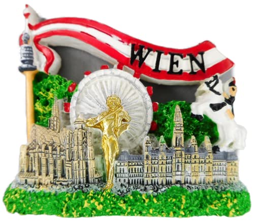 Magnet Souvenir Wien 7 x 6 x 2 cm Kühlschrankmagnet Stadt Figur Deko GCG 0410 von Rahlf