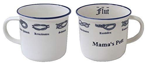 Rahlf Becher mit Knoten, Mama´s Pott, innen Ebbe & Flut, ca 13x9 cm Rahlf Becher mit Knoten, Mama´s Pott, innen Ebbe & Flut, ca 13x9 cm von Rahlf
