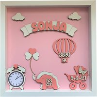 Geschenk Zur Geburt Für Mädchen, Personalisierter Babyrahmen Aus Holz von Rahmen4Baby