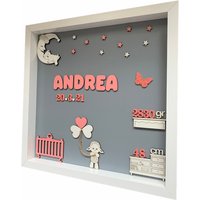 Taufe/Geburt Baby Geschenk, Personalisierter Rahmen Zur Geburt von Rahmen4Baby