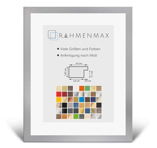 MDF-Bilderrahmen Morena 40 x 60 cm. Silber Matt mit 1mm Acrylglas Antireflex und weißer Rückwand - WhiteFix. Posterrahmen in vielen Farben und Größen. Anfertigung nach Maß möglich. MDF-Bilderrahmen Morena 40 x 60 cm. Silber Matt mit 1mm Acrylglas Antireflex und weißer Rückwand - WhiteFix. Posterrahmen in vielen Farben und Größen. Anfertigung nach Maß möglich. von RahmenMax