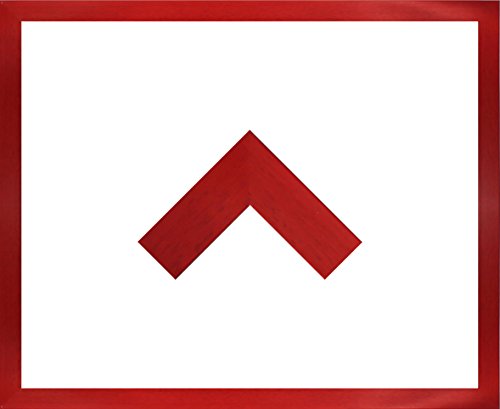Massivholz-Bilderrahmen Jersey 30 x 30 cm. Fertigung nach Maß Rot mit 1mm Acrylglas Antireflex von RahmenMax